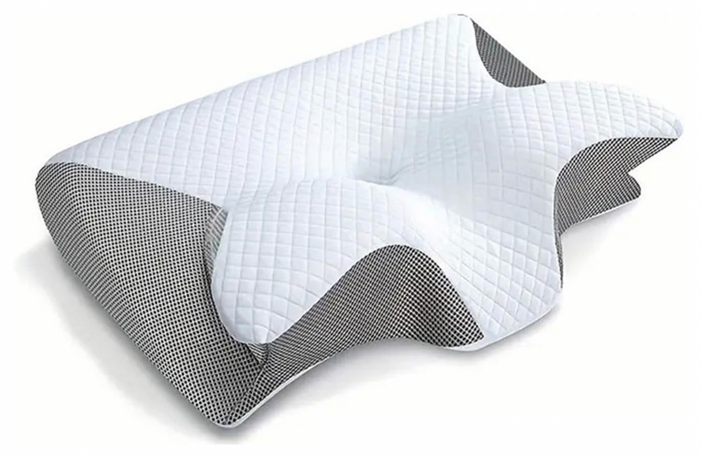 Almohada con memoria para dormir, almohadas para el cuello de espuma viscoelástica de mariposa, para dormir contorneado, alivio del dolor en el cuello, soporte para el estómago, almohada cómoda