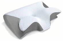 Almohada con memoria para dormir, almohadas para el cuello de espuma viscoelástica de mariposa, para dormir contorneado, alivio del dolor en el cuello, soporte para el estómago, almohada cómoda