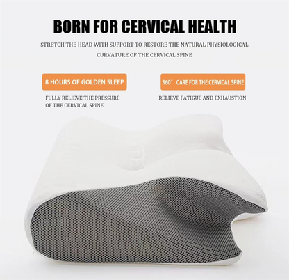 Almohada con memoria para dormir, almohadas para el cuello de espuma viscoelástica de mariposa, para dormir contorneado, alivio del dolor en el cuello, soporte para el estómago, almohada cómoda