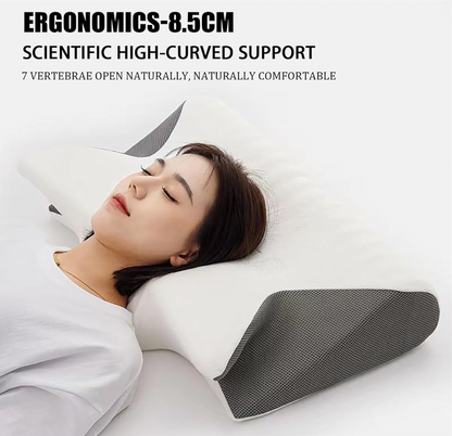 Almohada con memoria para dormir, almohadas para el cuello de espuma viscoelástica de mariposa, para dormir contorneado, alivio del dolor en el cuello, soporte para el estómago, almohada cómoda